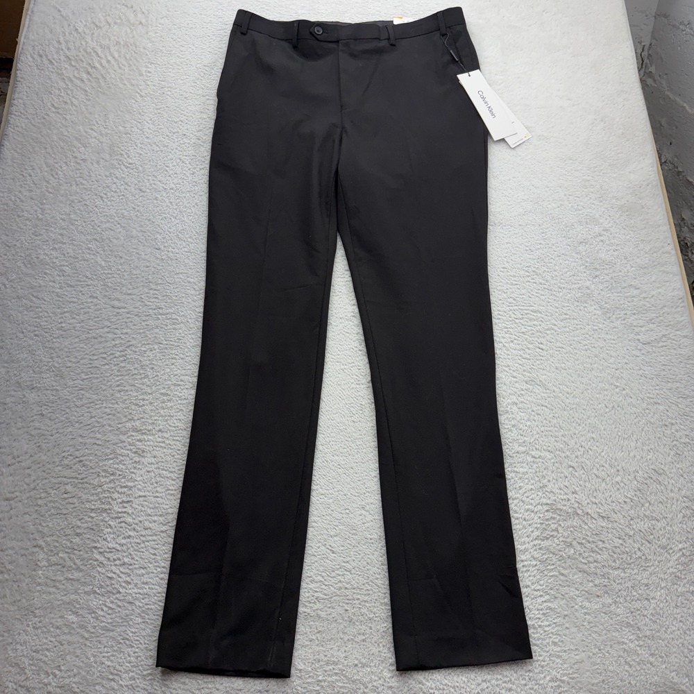 Calvin Klein Jayden Mens Skinny Fit Dress Pants Black 36W x 34L JAYDPJJY0102 NEW - Picture 1 of 9